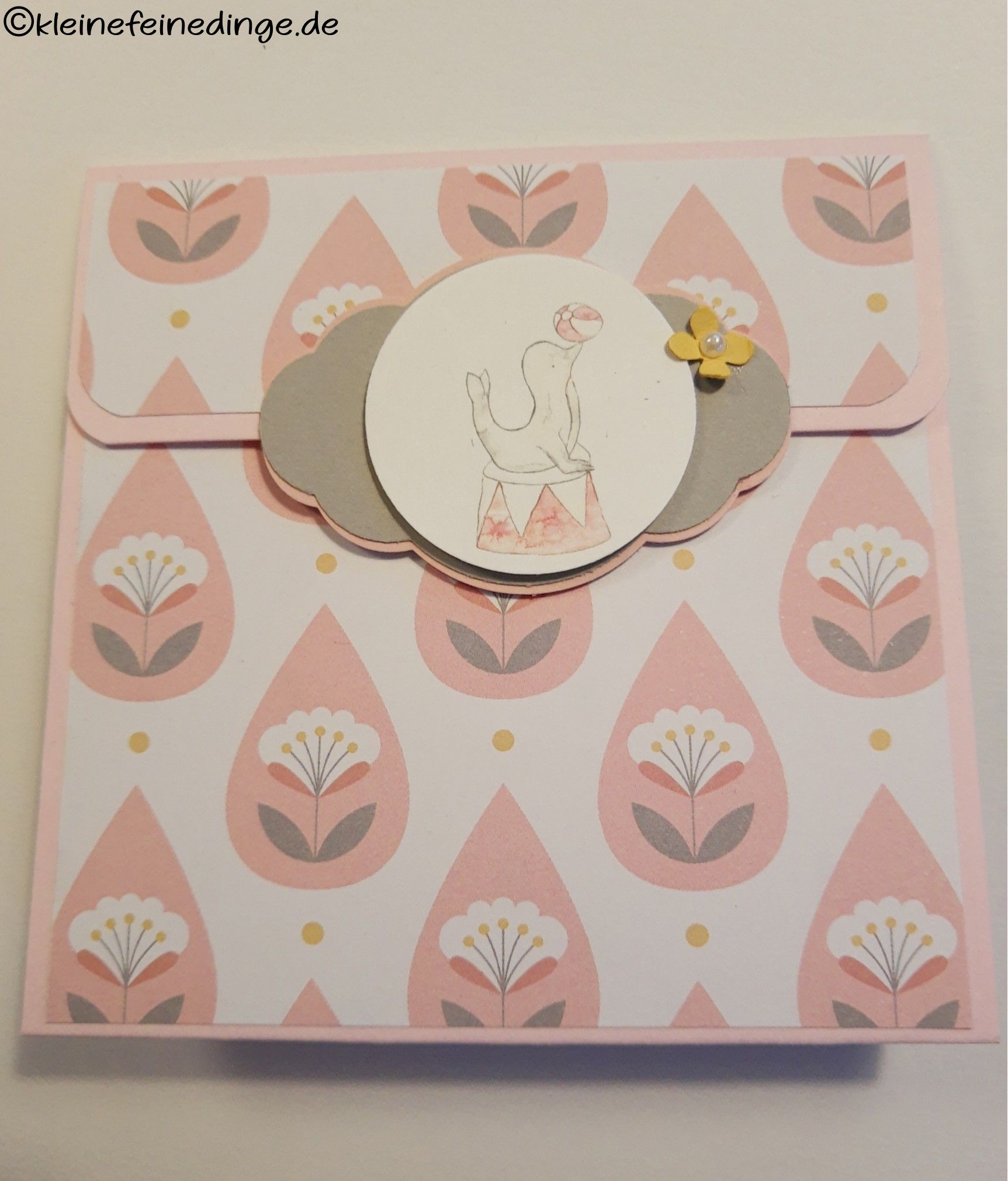 💗Handgemachter Mini-Bilderrahmen "Seelöwe" – Faltbar, süß & perfekt zum Verschenken 💗