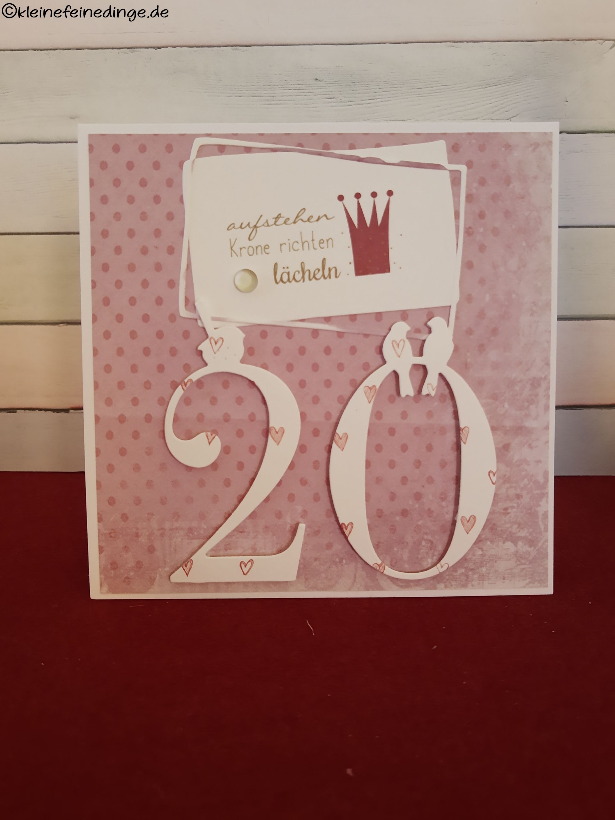 👑 Grußkarte „20 – Krone richten & lächeln“ 👑