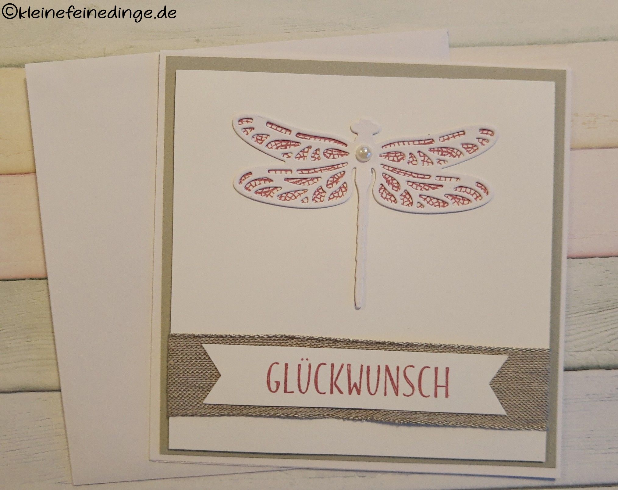 ✨Glückwunschkarte mit filigraner Libelle – elegant & einzigartig ✨