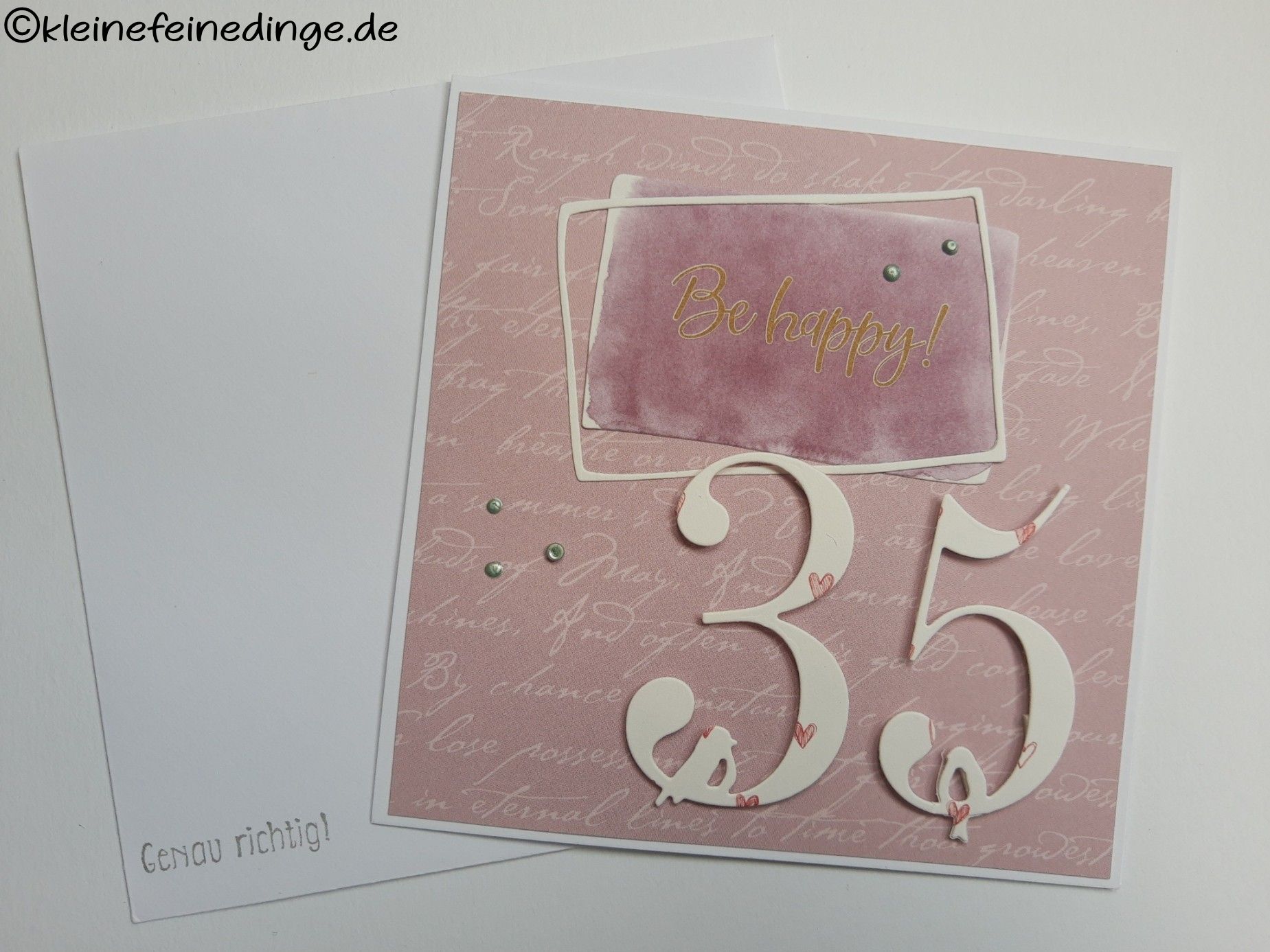 🎉 Glückwunschkarte „Be happy!“ – zum 35. Geburtstag 🎉
