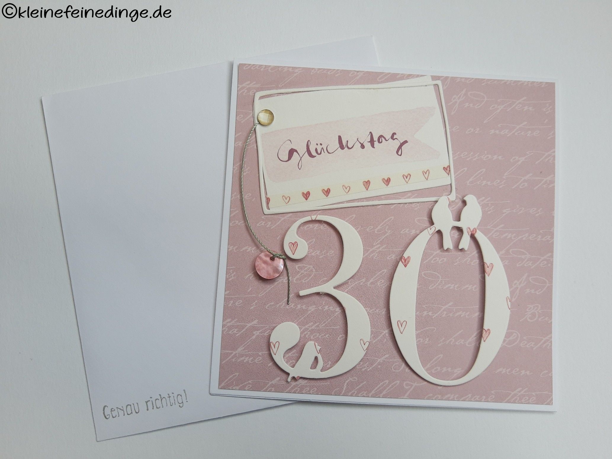 ✨Glückwunschkarte zum 30. Geburtstag "Glückstag" ✨