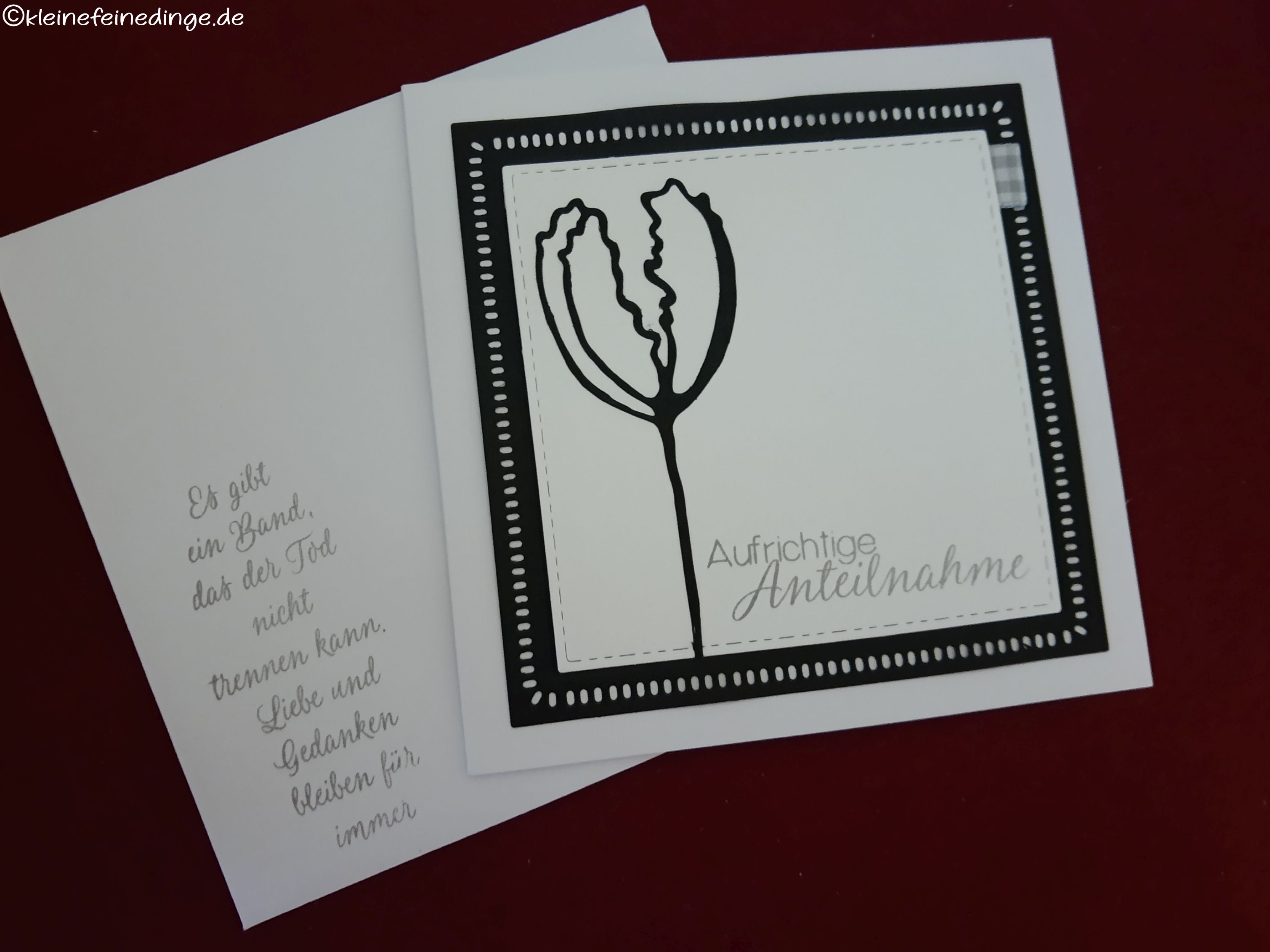 ✨Trauerkarte „Aufrichtige Anteilnahme“ – stilvoll & mit tröstenden Worten ✨
