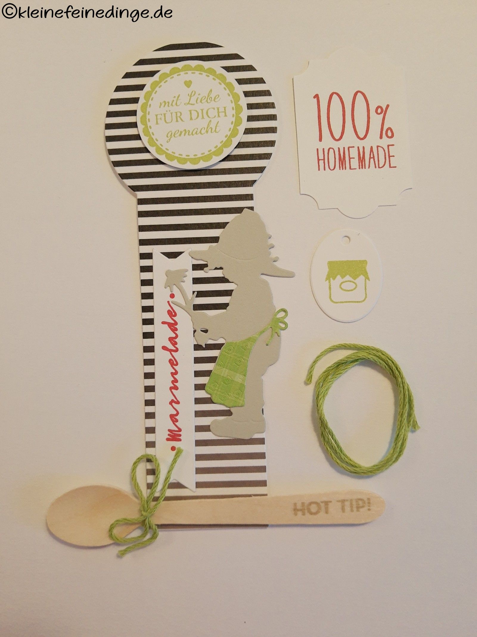 🍓Etiketten-Set für ein Glas selbstgemachter Marmelade, "dunkelblau/weiß gestreift mit kleinem Gärtner"