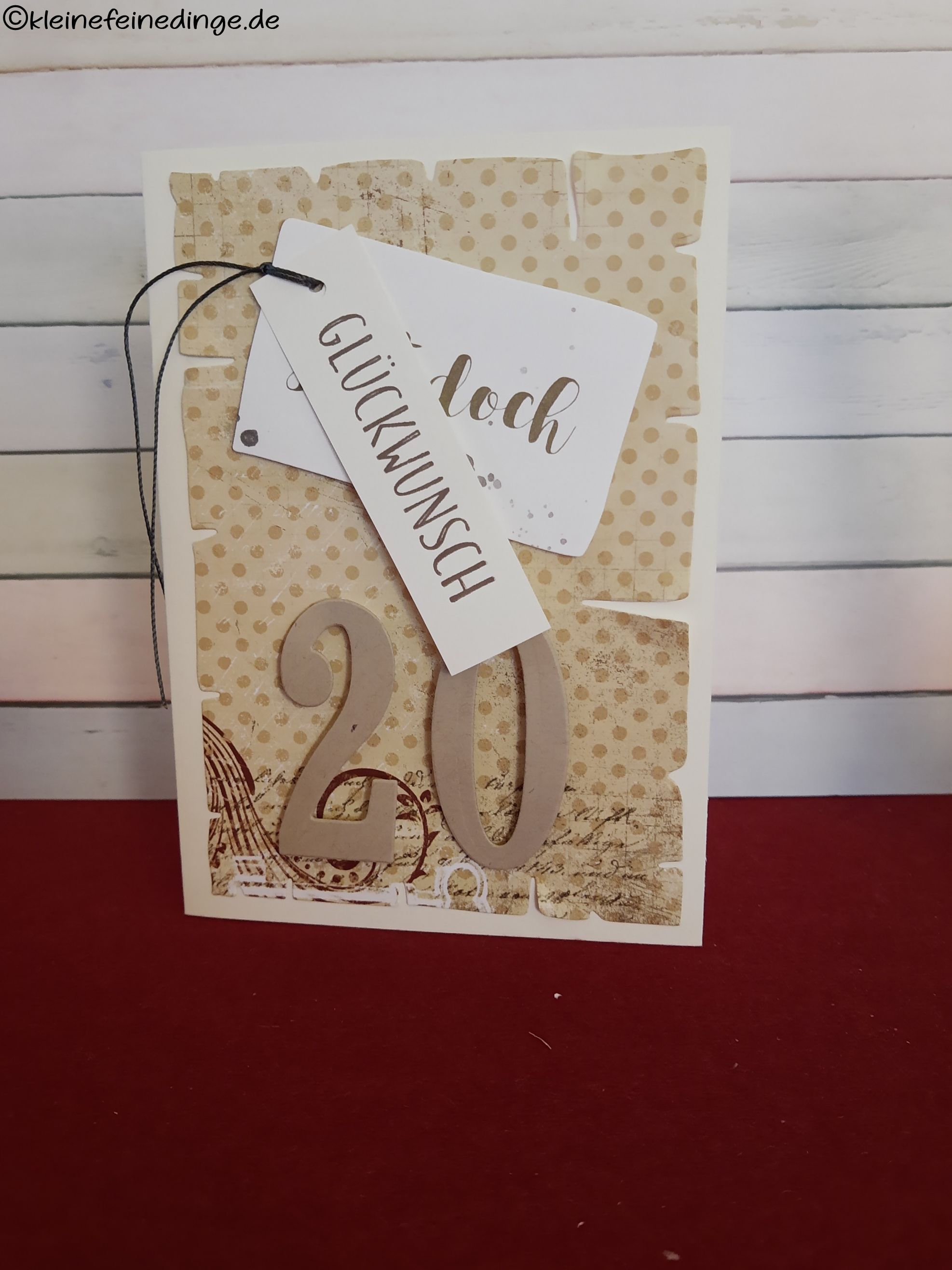 🎉 Handgemachte Glückwunschkarte „20 – und kein bisschen leise“ 🎉